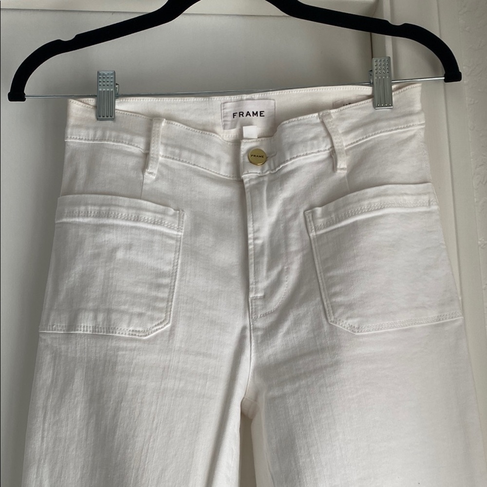 Frame Denim Ivory Flare Jeans - Picture 3 of 5